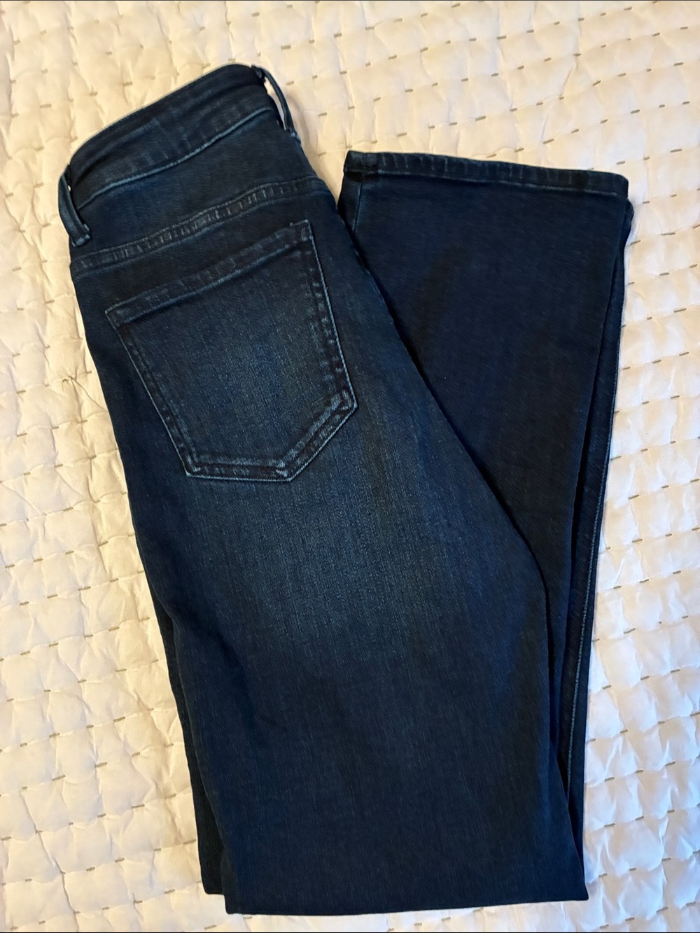 Quince Dark Indigo Straight Leg Jeans - Classic Five-Pocket